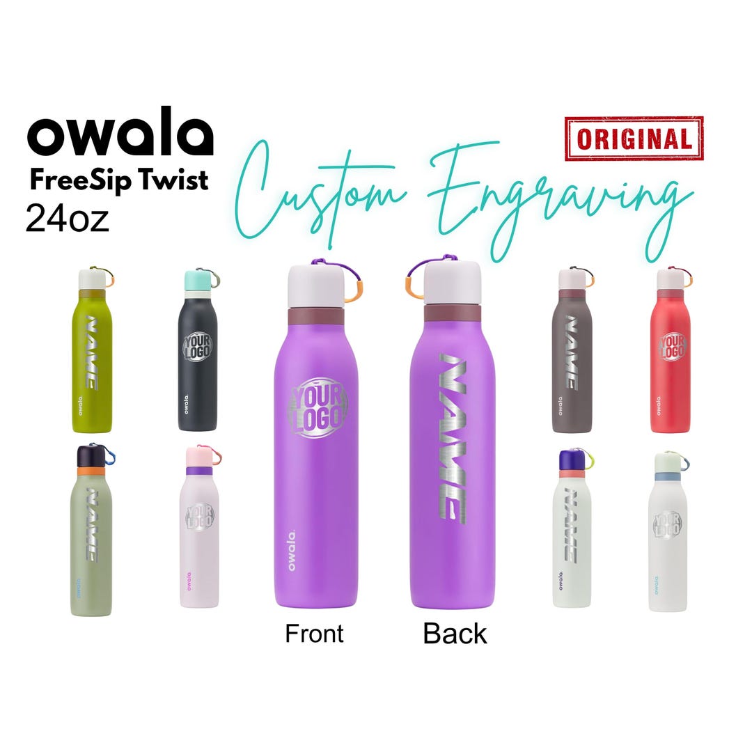 24oz Personalized Owala Freesip Twist Water Bottles | Laser Engraved ...