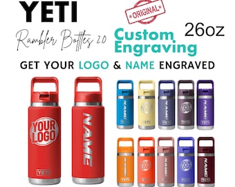 Personalisierte 26 Unzen Yeti 2.0 Rambler Flasche | Laser gravierte authentische Flasche, benutzerdefinierte Textflasche benutzerdefinierte Name Flasche Schüttflasche Valentinstag Geschenk