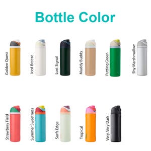 Bulk Quantity Owala Freesip Water Bottle, Personalized Name & Logo Bottle, Laser Engraved Stainless Steel Bottle for Company members