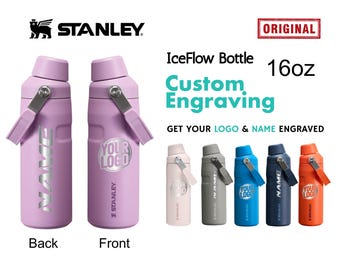 Custom Stanley 16oz IceFlow Bottle | Iceflow Stanley bottles-Stanley Bottle-Personalized Stanley bottle Valentine Gift.