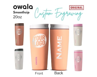Custom Engraved 20oz Owala SmoothSip Slider Tumbler, Personalized Owala, Name Or Logo Engraving, Custom Gift, Insulated Drinkware