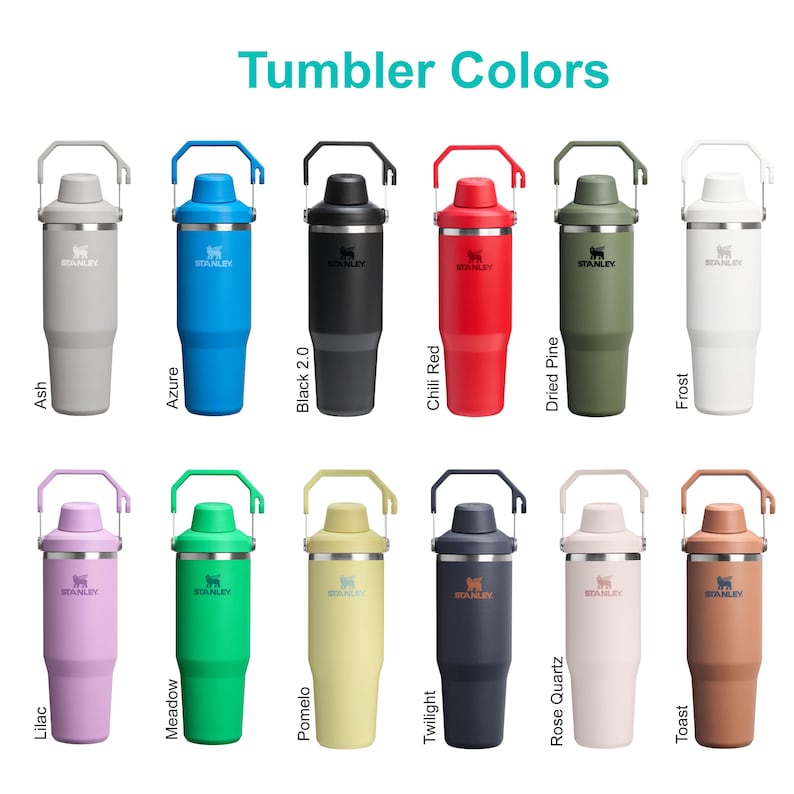 30oz Stanley Ice Flow 2.0 Flip Straw Bottle | Personalized Stainless Steel Tumbler Laser Engraved Travel Cup | Gift for Friend, best for Gym