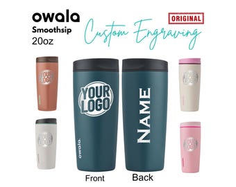 20oz Owala SmoothSip Slider Tumbler, Personalized Owala With Name, Custom Text, Laser Engraved Gift, Insulated Tumbler, Gym And Travel Mug