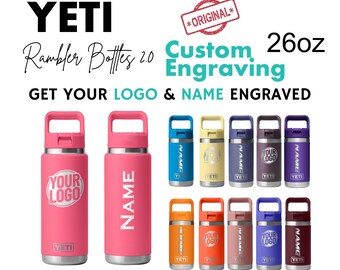 Gepersonaliseerde YETI Rambler waterflessen van 764 ml met bijpassende dop, lasergegraveerde vacuümgeïsoleerde fles, fles met aangepaste tekst, Halloween-cadeau