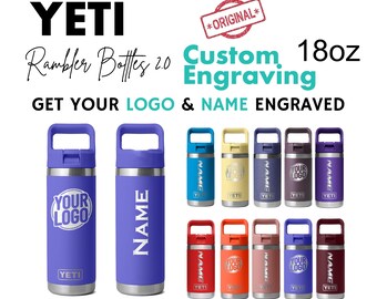 530 ml YETI Rambler 2.0 flessen | Lasergegraveerde vacuümgeïsoleerde fles | Gepersonaliseerde roestvrijstalen fles met drinktuit | Valentijnscadeau
