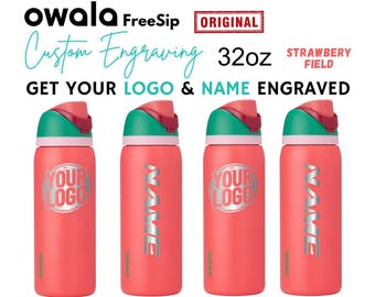 32oz Strawberry Field Personalized Custom Owala Birthday Gift Unique Gift Book Movie Quote Song Lyric Verse Logo Nurse Travel Corporate