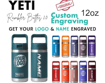 12 Unzen personalisierte Yeti 2.0 Rambler Flasche | Laser gravierte authentische Flasche, benutzerdefinierte Textflasche benutzerdefinierte Name Flasche Schüttflasche Valentinstag Geschenk