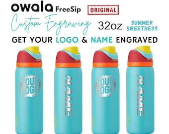 32oz Summer Sweetness Personalized Owala FreeSip Bottle Custom Laser Engraved Bottle, Gift for Him or Her, Insulated Stainless Steel Tumbler