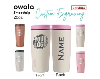 Custom 20oz Owala SmoothSip Slider Tumbler, Laser Engraved Name Or Logo, Personalized Owala, Custom Drinkware, Travel Mug, Gift For Him