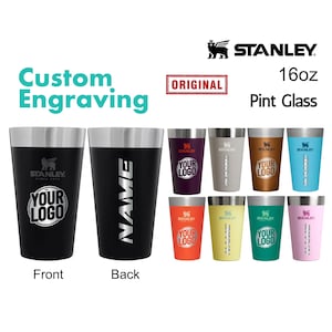 Custom Stanley 16oz Beer Pint Glass | Personalized Stackable Drinking Cup | Laser Engraved Insulated Stainless Steel Cup, Valentine Gift.