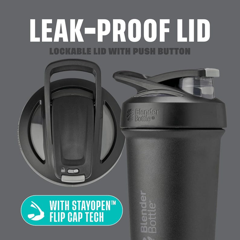 Engrave ANYTHING On Blender Bottle Strada Protein Shaker Cup 24oz Custom Text Name Laser Engraved Logo Personalized Customized Gym Gift