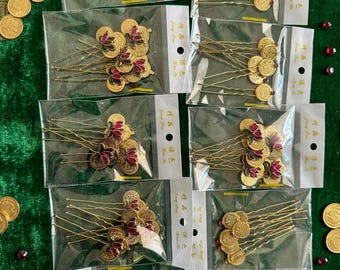 Bridal U Pins Set | Traditional Indian Juda Hair Accessories | Gold Tone Festive Designs