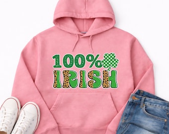 Camisa de trébol para el Día de San Patricio, regalo de San Patricio para mujer, camiseta de trébol a cuadros de búfalo con estampado de leopardo, sudadera y suéter con trébol de la suerte irlandés