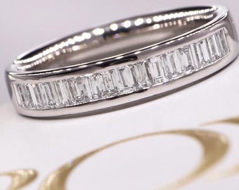ROX Platinum 950 Baguette Diamond Eternity Ring (0.56ct E–F / VS)