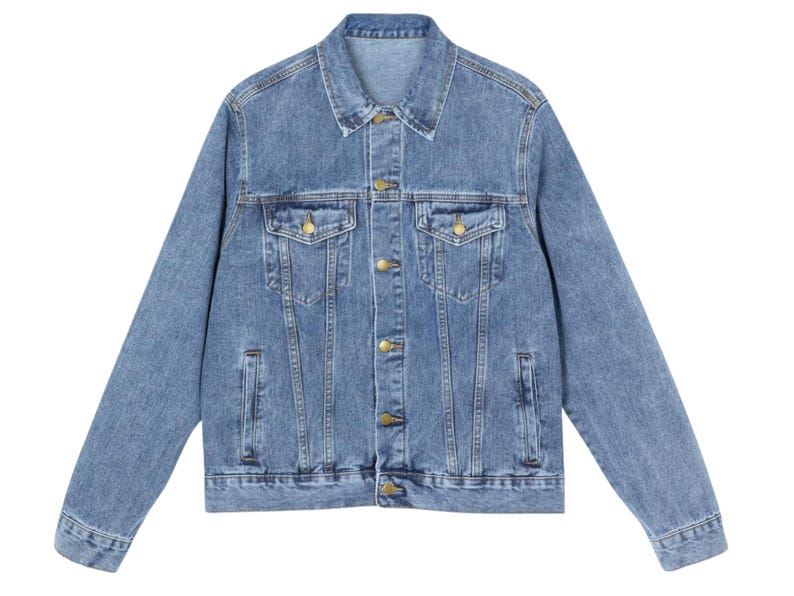Usa Denim Jacket Men and Women Unisex Fit Jean Outerwear Back Print Eagle Design Bald Bird American Apparel Anniversary 250th Birthday image 18