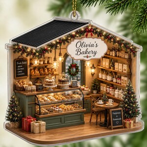 Personalized Bakery Ornament | Baker Christmas Gift | Custom Bread 2D Decor | Pastry Lover Keepsake | Cake Maker Bauble