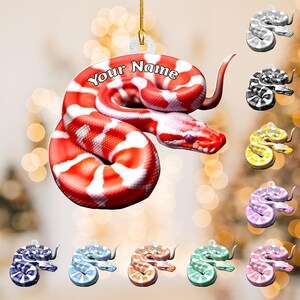 Ball Python Christmas Tree Ornament | Personalized Snake Bauble | Exotic Pet Keepsake | Reptile Owner Gift | Custom Snake Decor
