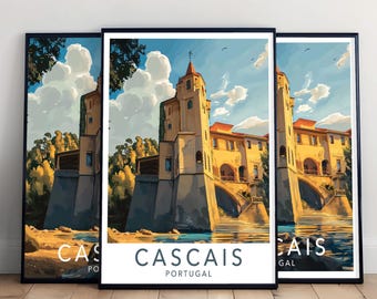 Cascais Travel Poster | Wall Art Portugal Europe
