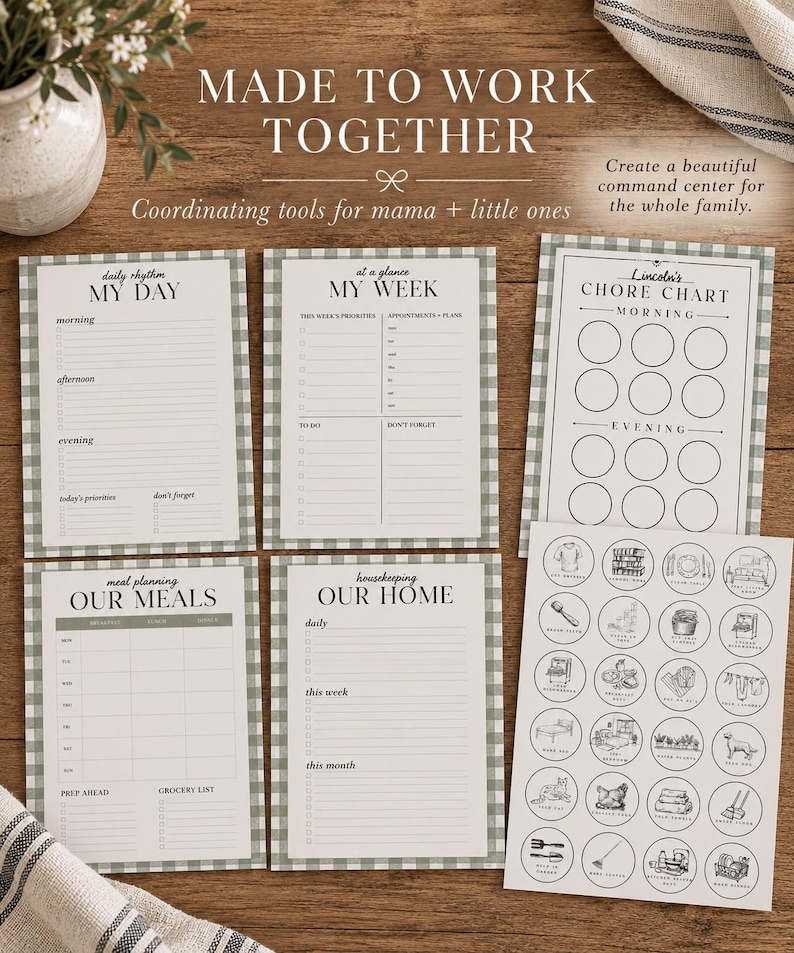 Mom Command Center Printable | Home Management Planner | Daily Weekly ...
