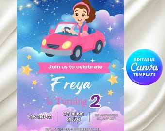 Ms. Rachel Invitation Canva, Ms. Rachel Invitation, Birthday Invitation, Digital Invitation, Self Edited Invitation, Ms, Rachel Invite Pin