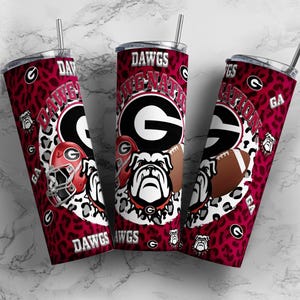 Georgia bulldogs tumbler wrap 20oz Skinny Straight Sublimation Tumbler , DIGITAL DOWNLOAD skinny tumbler wrap 20oz
