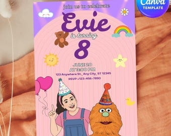 Ms Rachel Invitation, Ms Rachel Birthday Invitation, Digital Invitation, Editable Invitation, Customizable Ms Rachel Invite, Birthday Flyer
