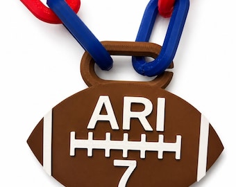 Football Pendant Hype Chain Custom Name / Number / Message