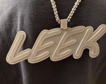 Malik Nabers "LEEK" replica Chain pendant necklace
