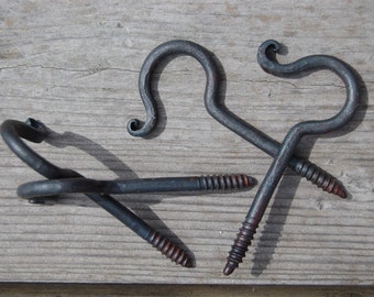 Hand forged Ceiling hooks (4)
