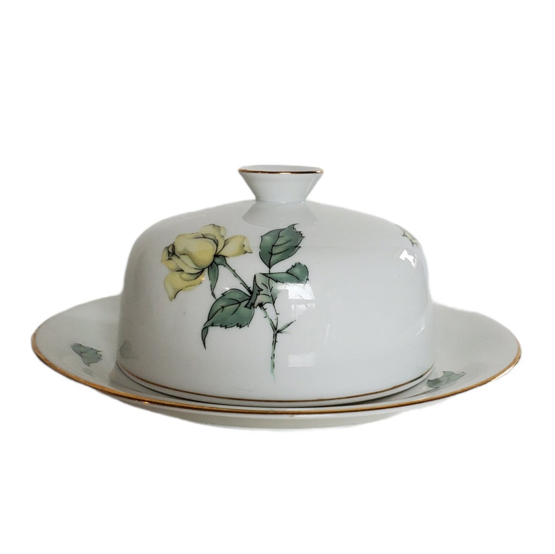 Rosenthal KPM Krister 674 Germany Round Butter Dish Yellow Etsy