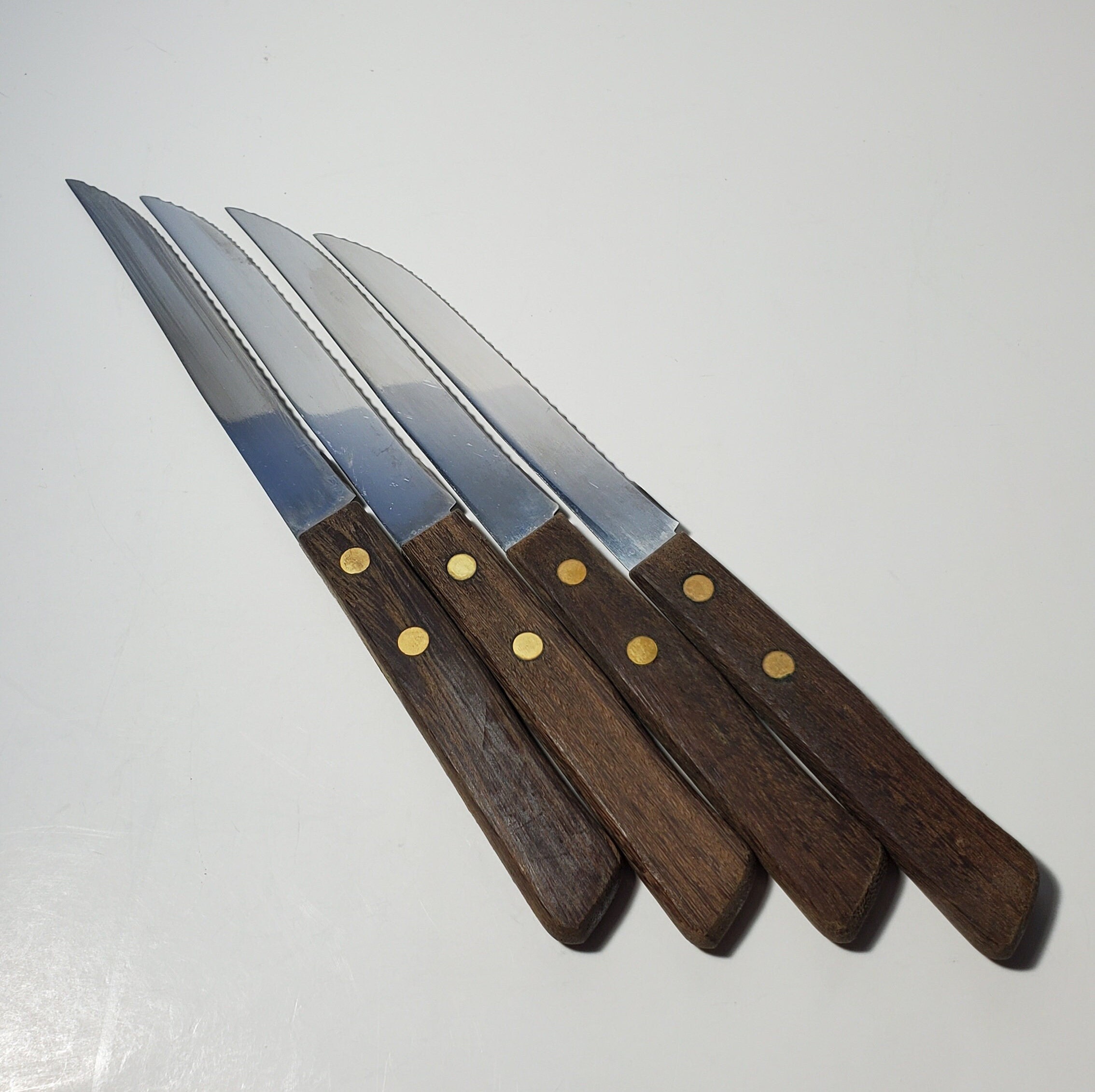 1960s Mac Knife Modern Pair De Luxe Steak Knives Japan