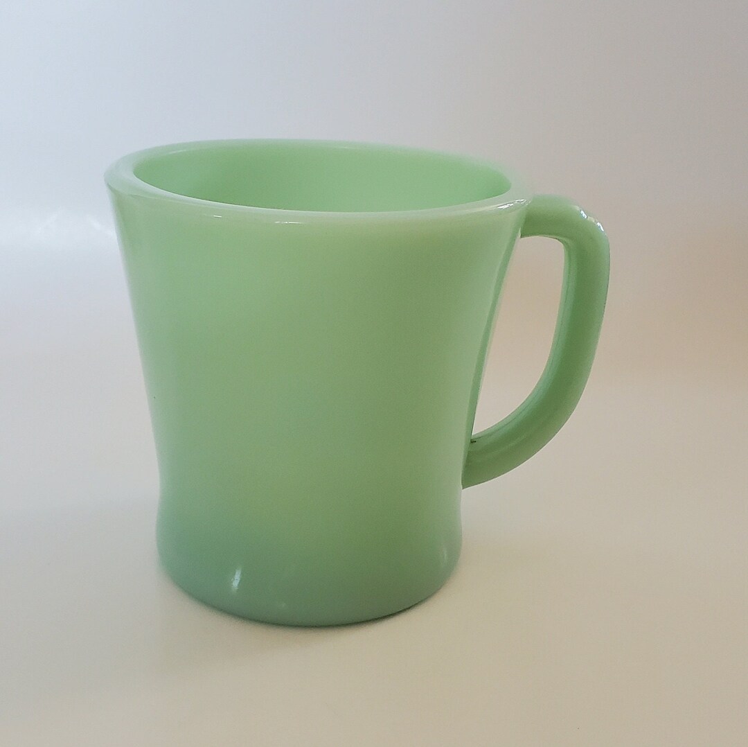 1950s Fire King Jadeite Coffee Mug Green Collectible USA Anchor Hocking