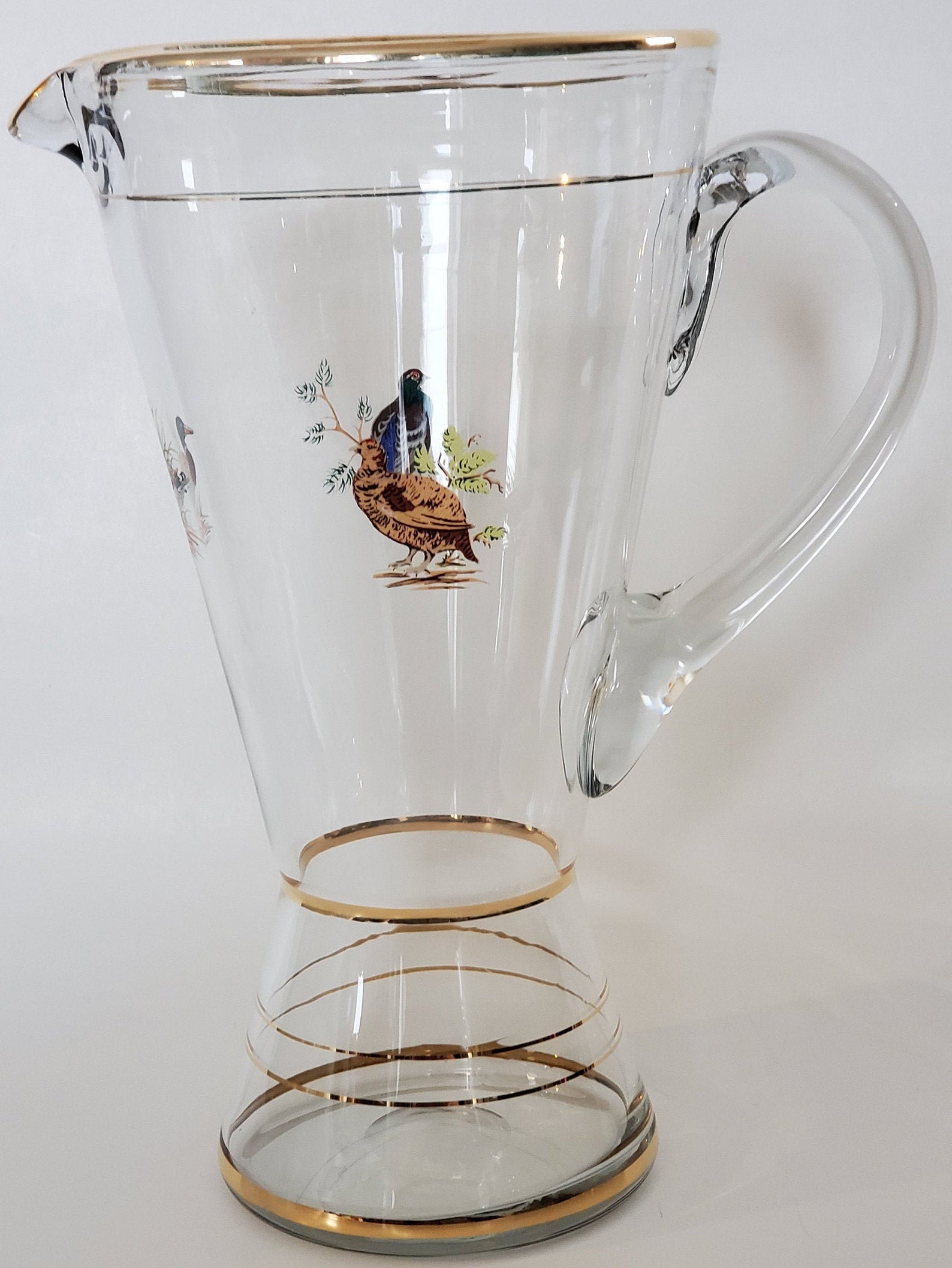 MCM Martini Pitcher Glass Cocktail Mixer Iced Tea Jug Duck Etsy