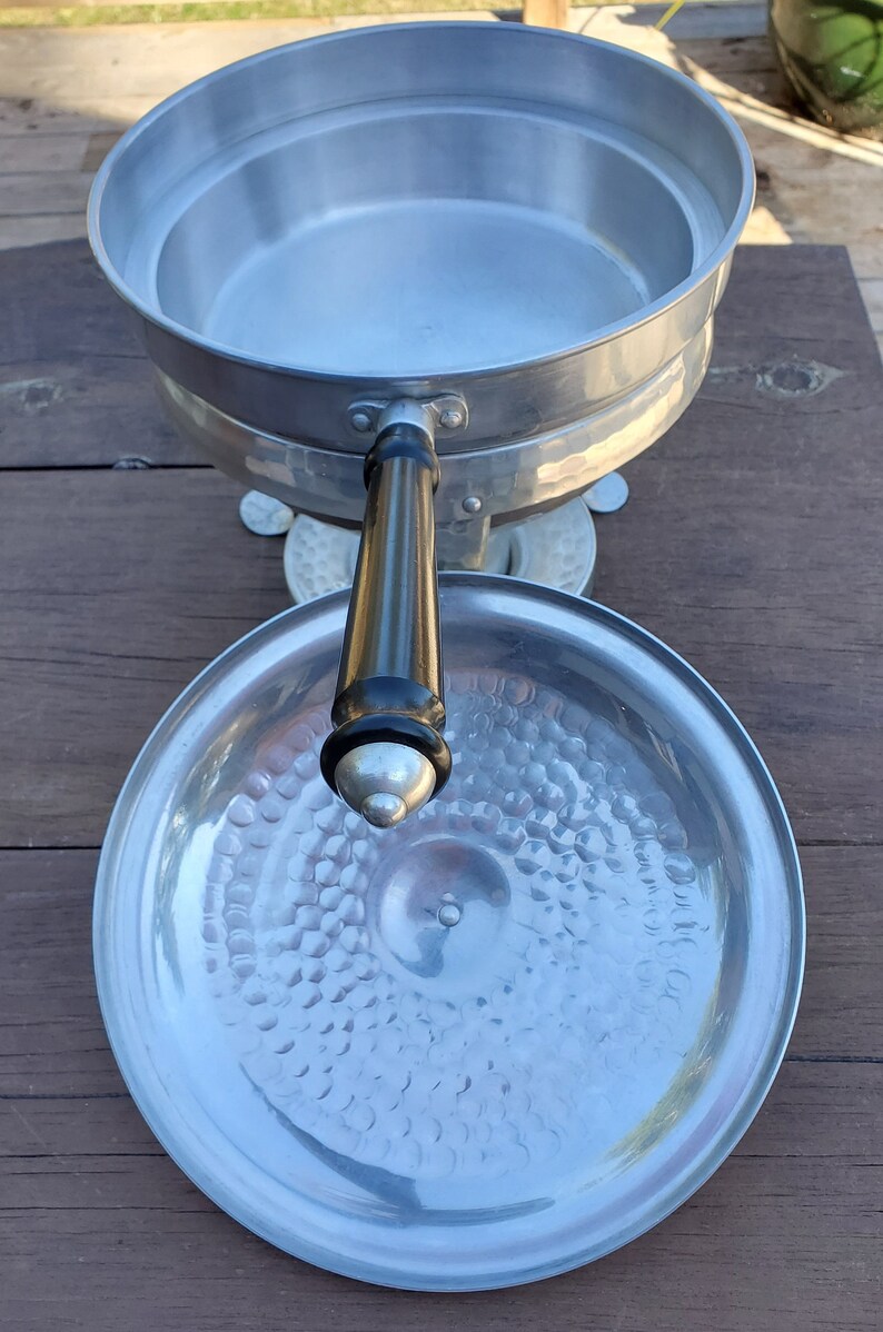 5pc-vintage-hammered-aluminum-chafing-dish-buffet-table-etsy
