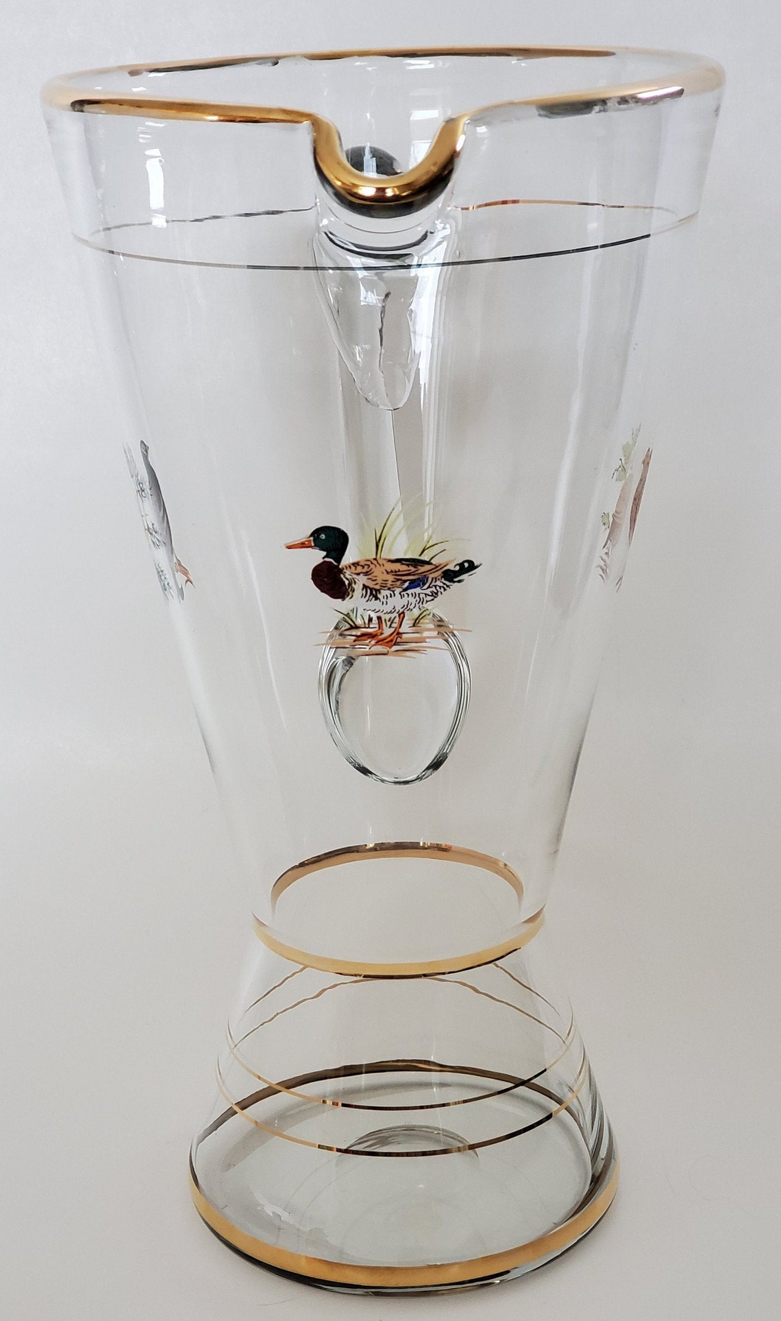 MCM Martini Pitcher Glass Cocktail Mixer Iced Tea Jug Duck Etsy