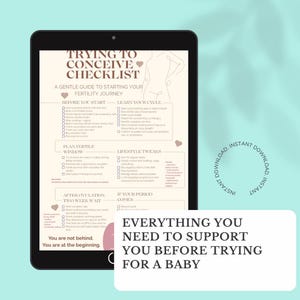 Trying to Conceive Checklist Printable, TTC Planner, Ovulation Tracking Guide, Two Week Wait Support, Fertility Planning, Getting Pregnant