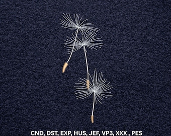 Dandelion Embroidery Design | Nature Insect Design | Digital Stitch File (PES) | Instant Download