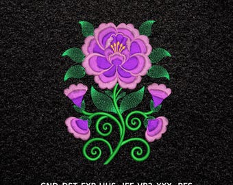 Floral Embroidery Design | Decorative Flower PES File | Instant Download