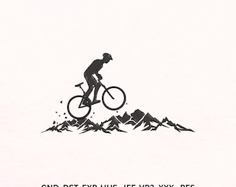Mountain Bike Embroidery Design | PES File | Instant Digital Download