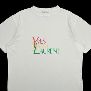 Yves Saint Laurent White Tshirt - Etsy