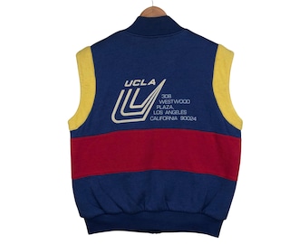 Chaleco reversible con bloques de color estilo años 80 de los UCLA Bruins – Ropa universitaria retro urbana