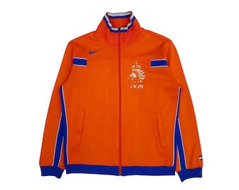 Vintage Y2K Nike Netherlands KNVB Track Jacket Size S | Retro Soccer Full Zip Oranje