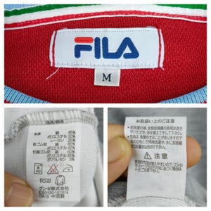 Sudadera vintage de cuello redondo con bloques de color de Fila de los 90 – Sudadera retro de estilo urbano imagen 3