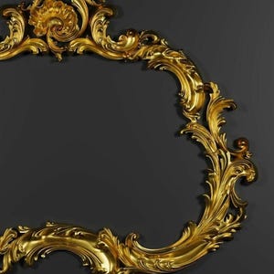 Barock Ovaler Spiegelrahmen STL Modell | Aufwändige 3D Druck CNC Datei