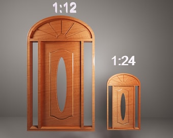 Juego de puertas en miniatura Art Déco: archivos STL a escala 1:24 y 1:12