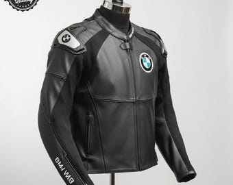 Blouson de moto en cuir BMW Motorrad fait main, CE Armor Cafe Racer