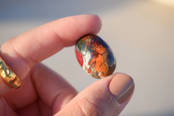 Jasper chalcedony cabochon