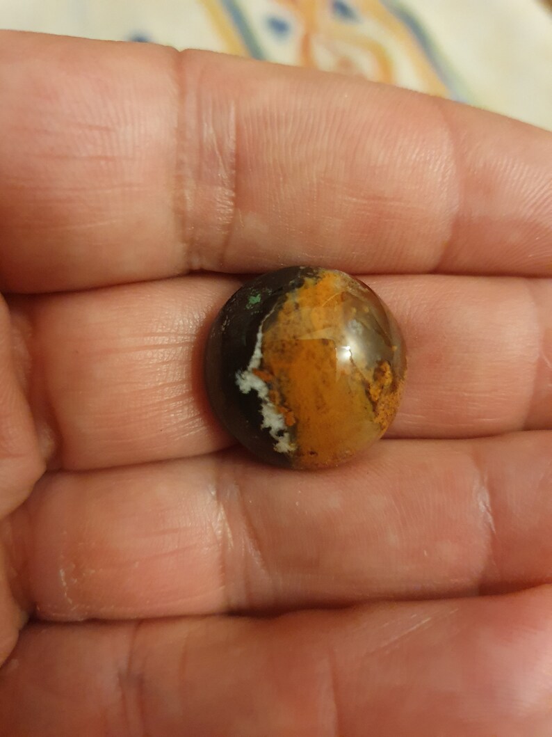 Round jasper chalcedony cabochon
