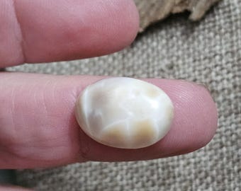 Pink Natrolite Cab: Rare Gemstone from Nusakambangan Island with Stunning Beauty and Exceptional Quality,21x14x7mm