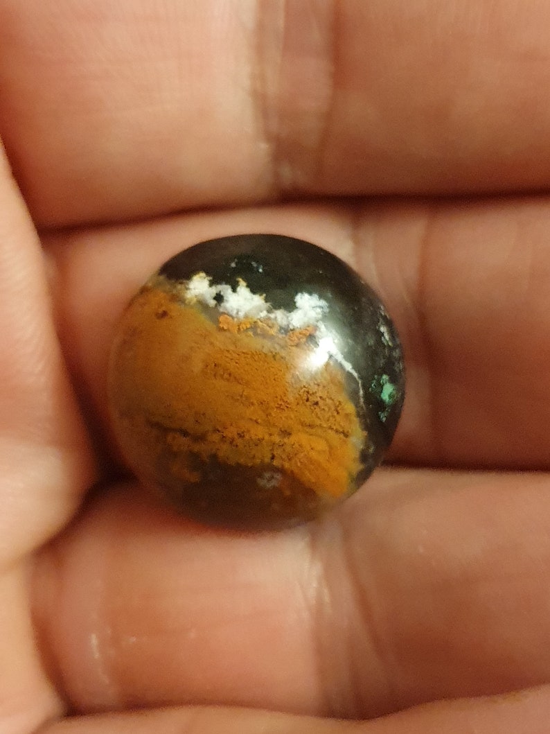 Round jasper chalcedony cabochon